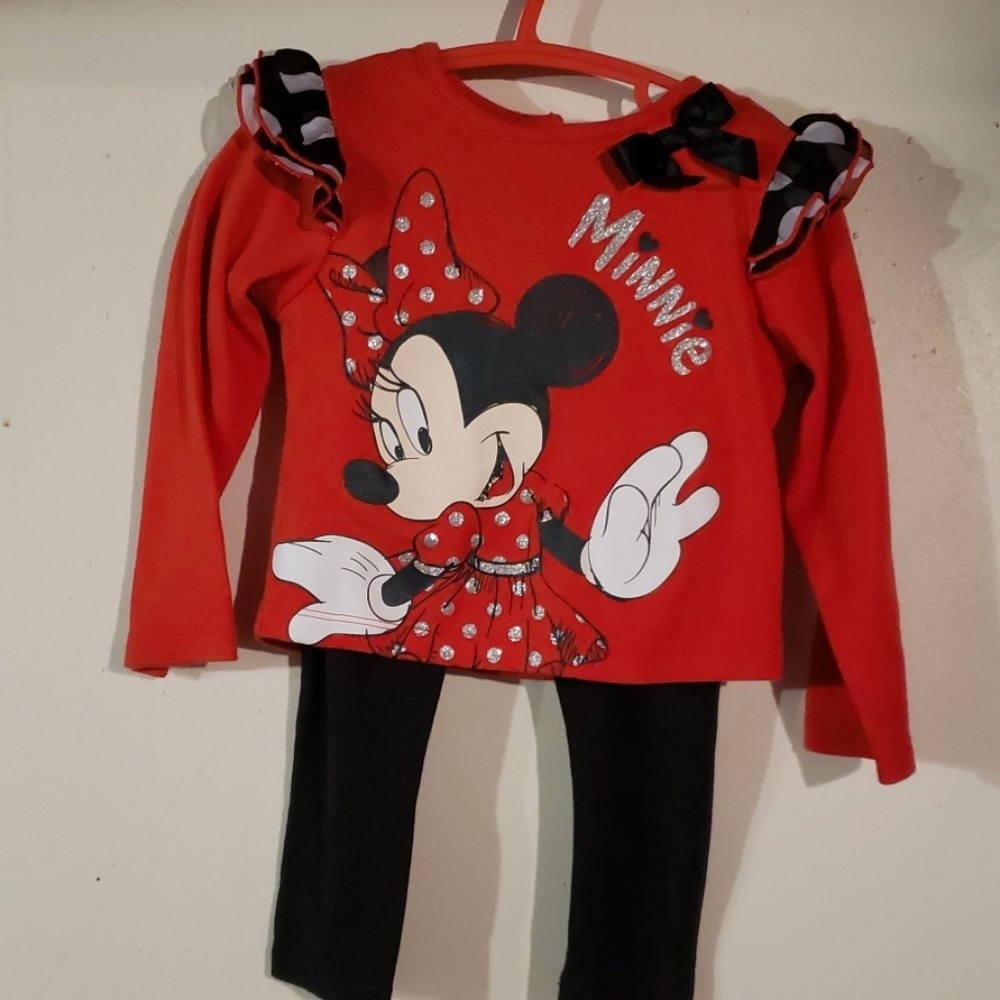Mini Mouse skirt pant set